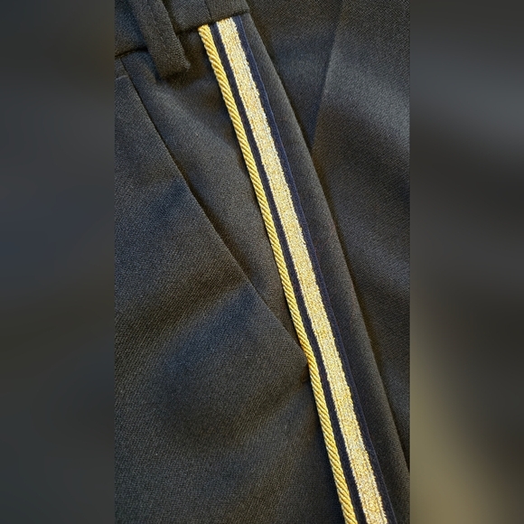 NWT Zadig & Voltaire Gold Stripe Black Pant - Picture 8 of 11